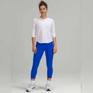 Lululemon Base Pace High-Rise Cropped Leggings 23" Blazer Blue Women's size 16